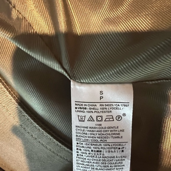 BANANA REPUBLIC Soft Trench Coat Green - Picture 5 of 5